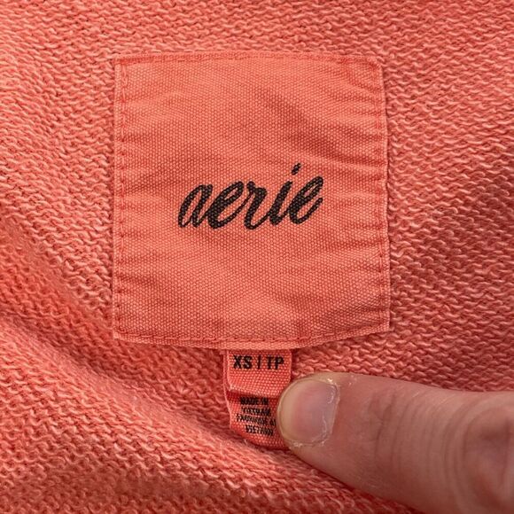 Aerie Women’s Zip Up Cropped Hoodie Sweatshirt Size XS Athleisure Outdoor Beach - Picture 4 of 11